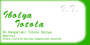 ibolya totola business card